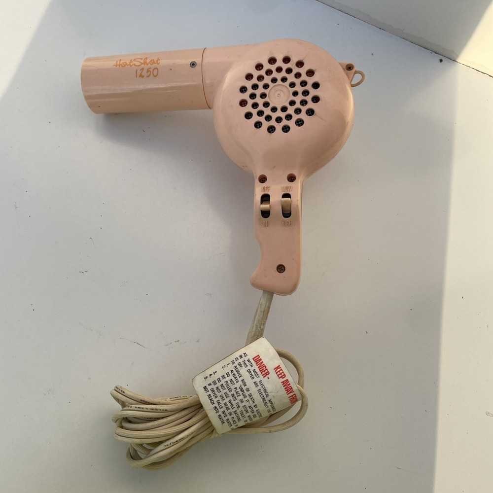 Vintage Hot shot Hair Dryer 1250 pink